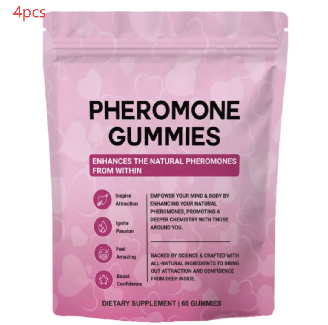 60 edible pheromone gummy tablets in resealable packaging for household insect control