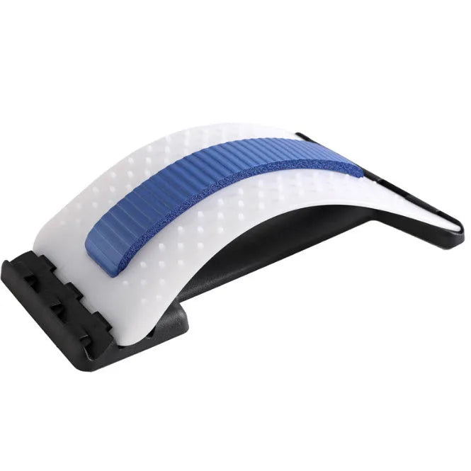 Adjustable back stretcher massager in rectangular trapezoid shape with multiple colour options