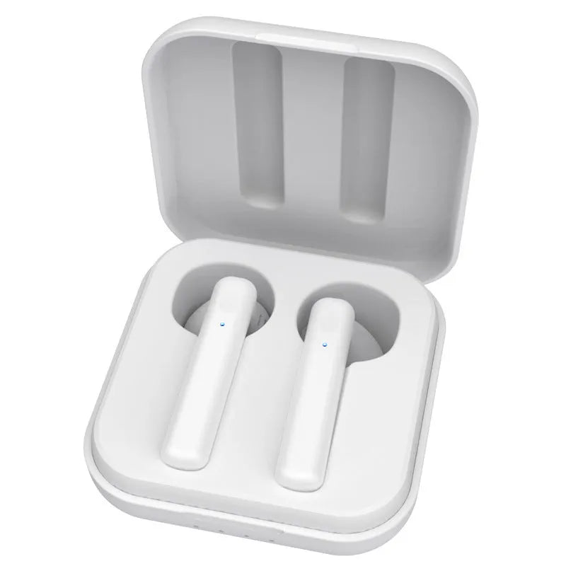 Macaron wireless sports headphones in five colour options with 10-15m range and charging bin