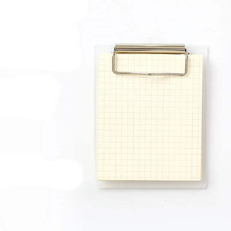 Cowhide colour board clip sticky note with 50 sheets and PP board cover