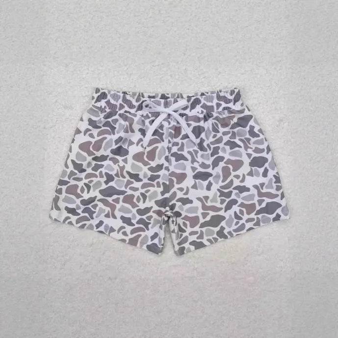 Children's straight-leg sports casual shorts in polyester, shown in one of six available colours.