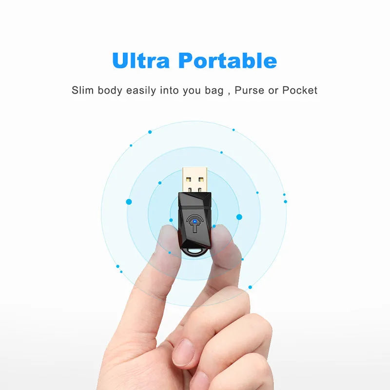 300 Mbps wireless USB WiFi adapter with internal antenna for desktop and laptop computers