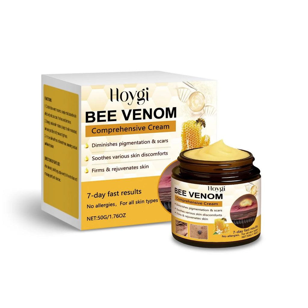 50g skin neck cream jar with collagen, hyaluronic acid, and bee venom formulation for targeted neck skincare