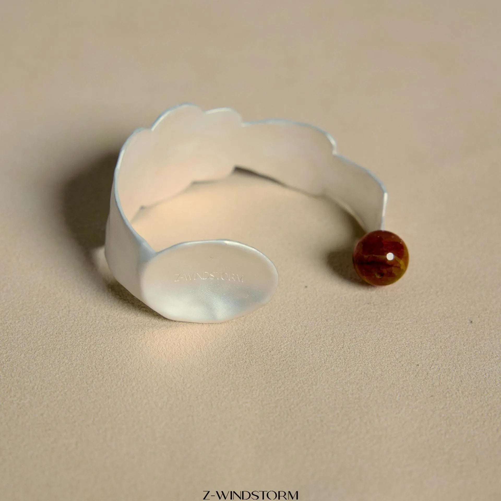 Small round spoon stewed pork alloy jewellery set with electroplated finish showing ring and bracelet pieces