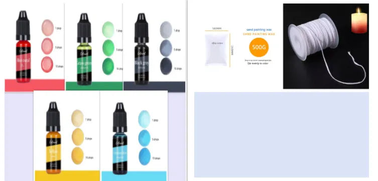 30 colour DIY candle and soap dye concentrate bottles with oily toner solubility