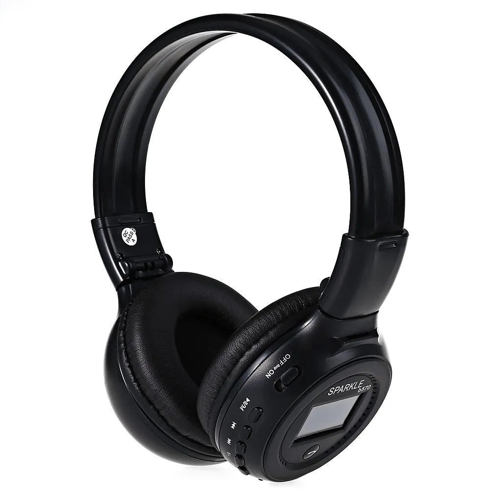 ZEALOT B570 black over-ear Bluetooth headset with headband and 40mm speakers.