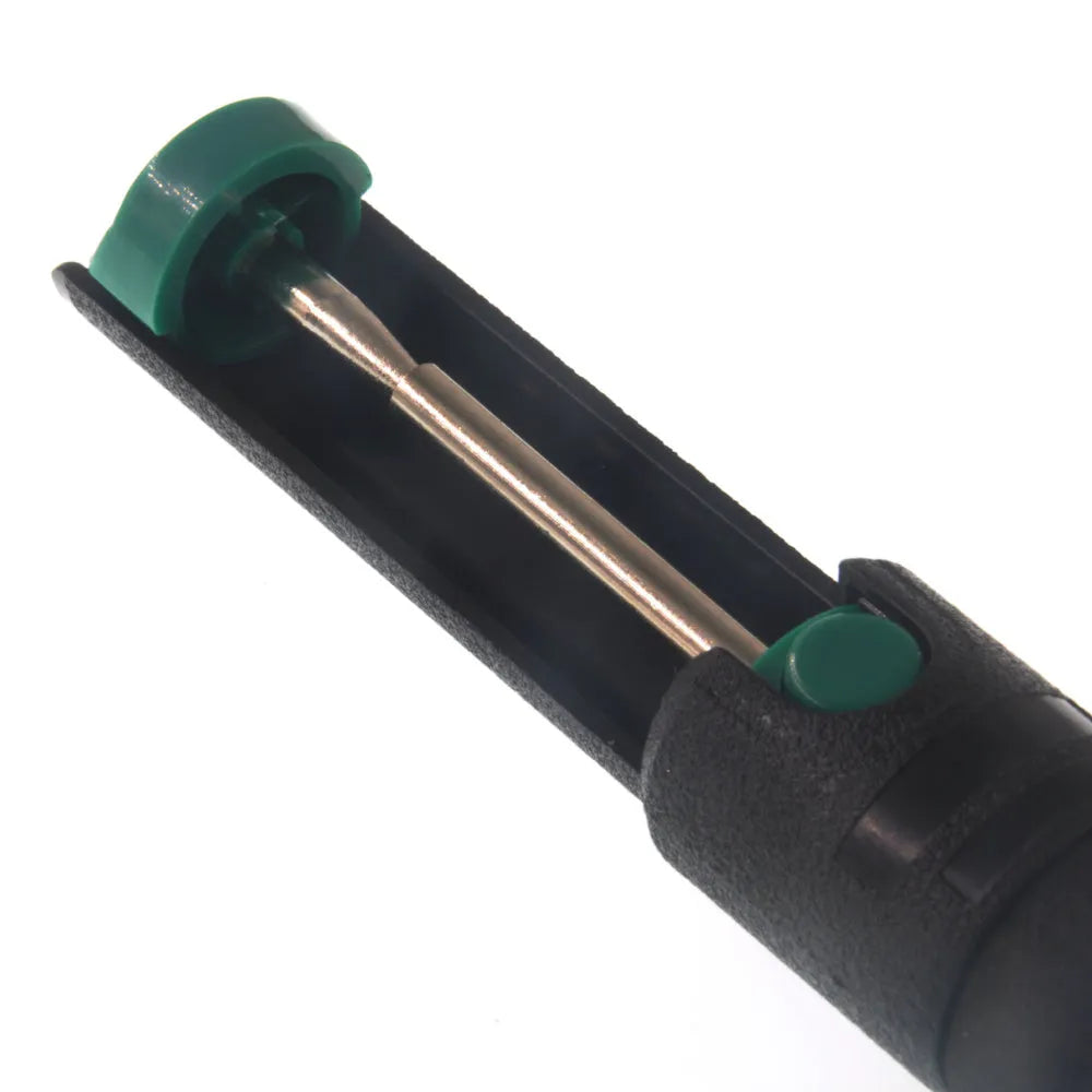 Manual semi-aluminum alloy tin suction device black desoldering pump 210mm length