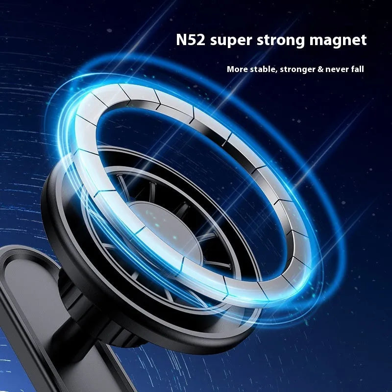 A plastic double-sided magnetic base bracket for outdoor photography equipment mounting.