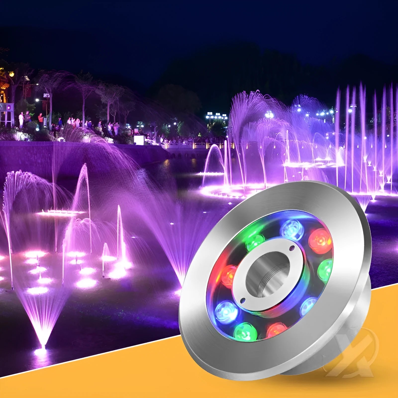 Aluminium alloy underwater landscape lamp for outdoor gardens and courtyards.