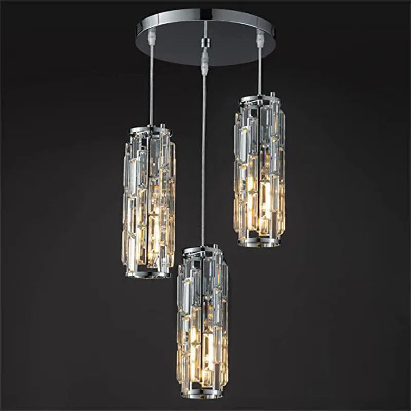 Industrial style LED single head droplight in black, chrome, or gold finish for bedside or restaurant lighting
