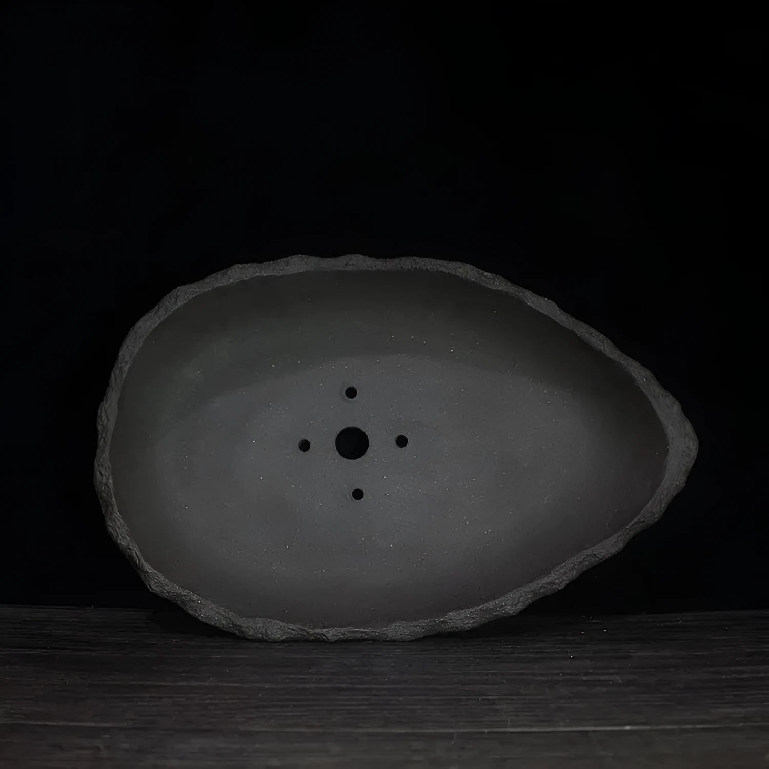 Handmade purple clay flower pot for indoor floor-standing plants with underglaze hole drainage