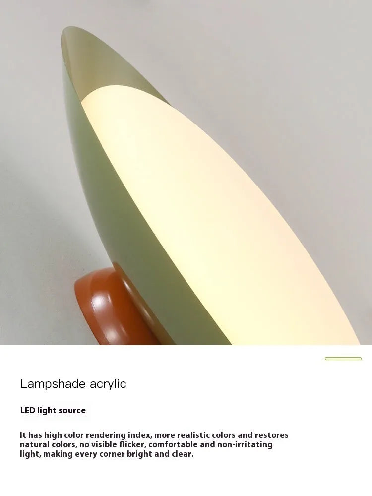 Modern minimalist flying saucer ceiling lamp in cream yellow colour with iron shade.