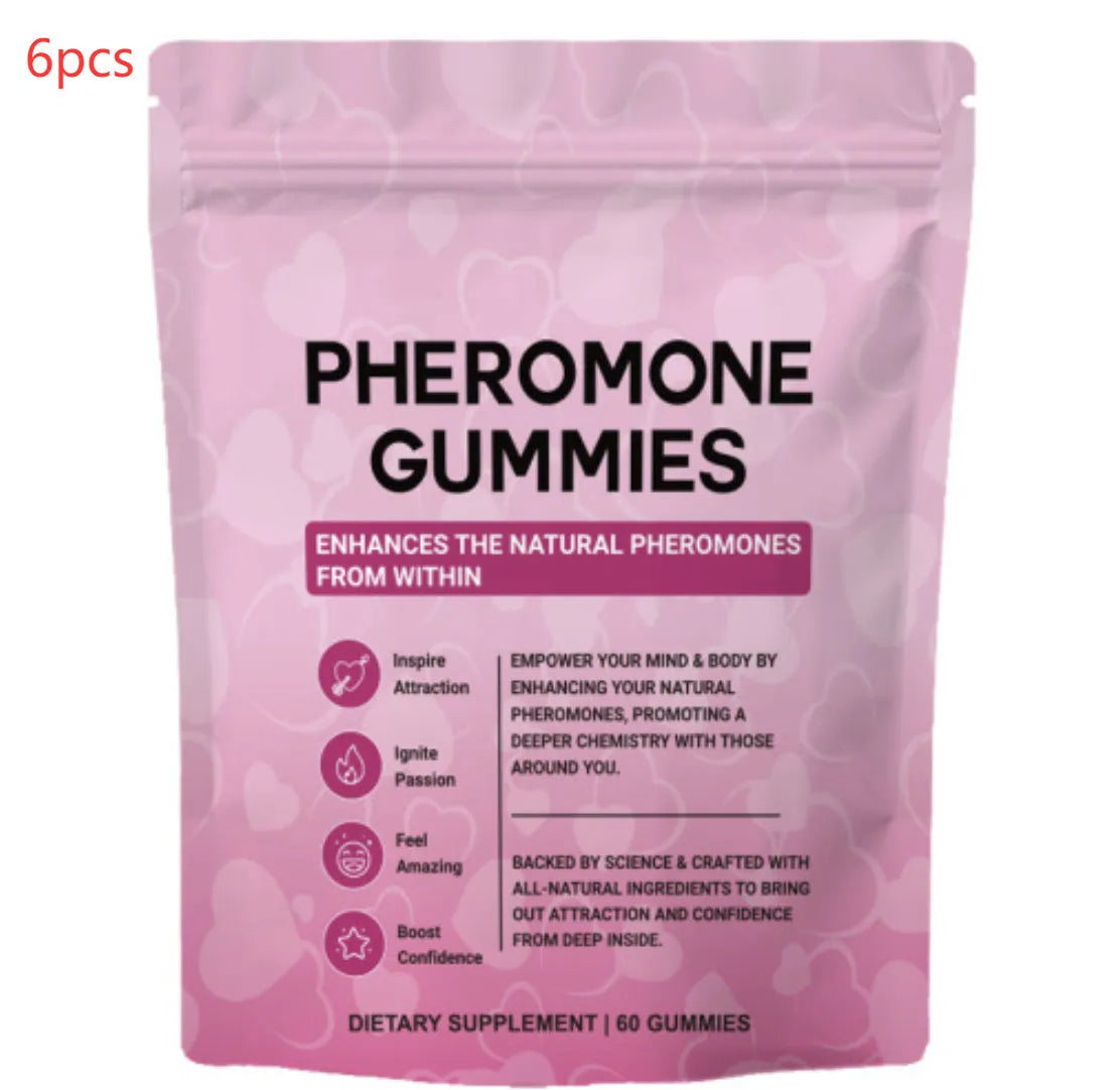 60 edible pheromone gummy tablets in resealable packaging for household insect control