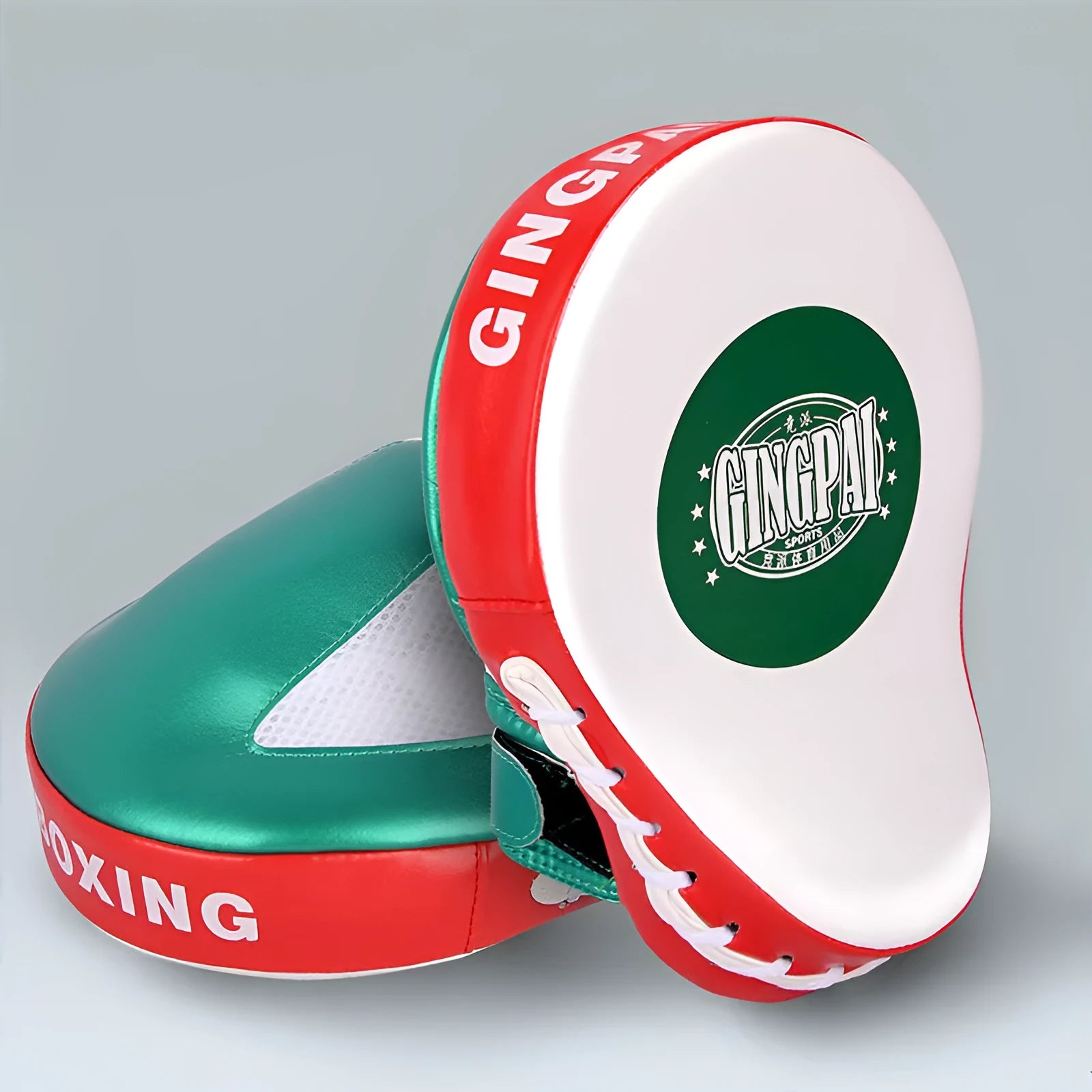 Vertical gold PU leather boxing baffle target for home training.
