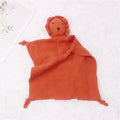 Baby cotton gauze comfort towel 30x30cm in brick red, grey, khaki, pink, purple, or turmeric