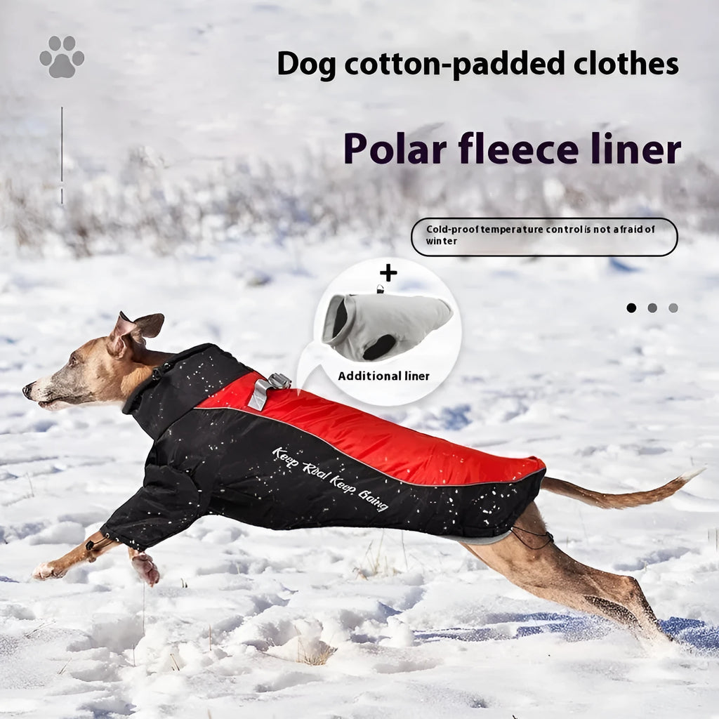 Polar fleece dog jacket with separate liner in multiple colour options and sizes