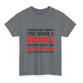 Grey cotton women's T-shirt with printed design and short sleeves
