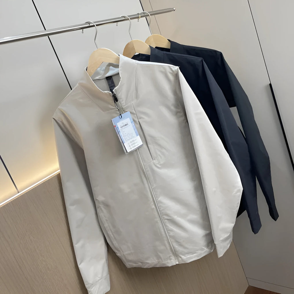 Men's stand collar sports casual jacket in polyester fabric available in multiple sizes and colours