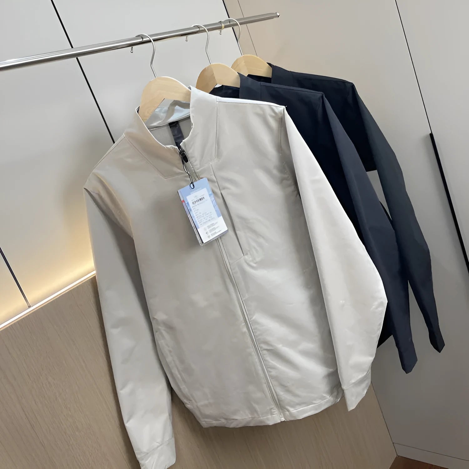 Men's stand collar sports casual jacket in polyester fabric available in multiple sizes and colours