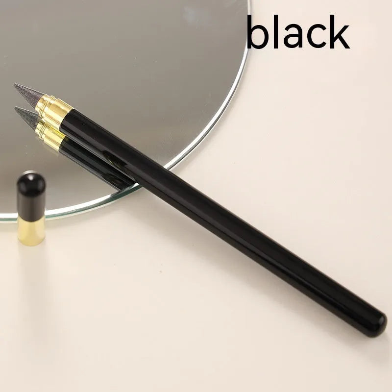 Acrylic transparent eternal pencil with alloy tip showing colour refill options