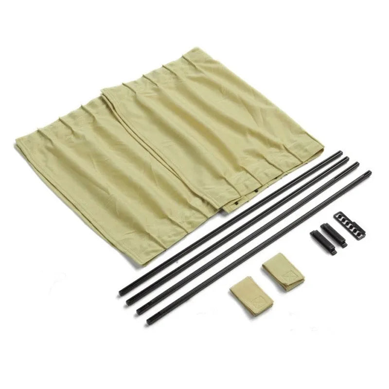 Car sun shade curtains cotton polyester fabric 50cm wide beige black grey set of two
