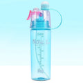 Portable green mist spray sports bottle with handle and leakproof cap