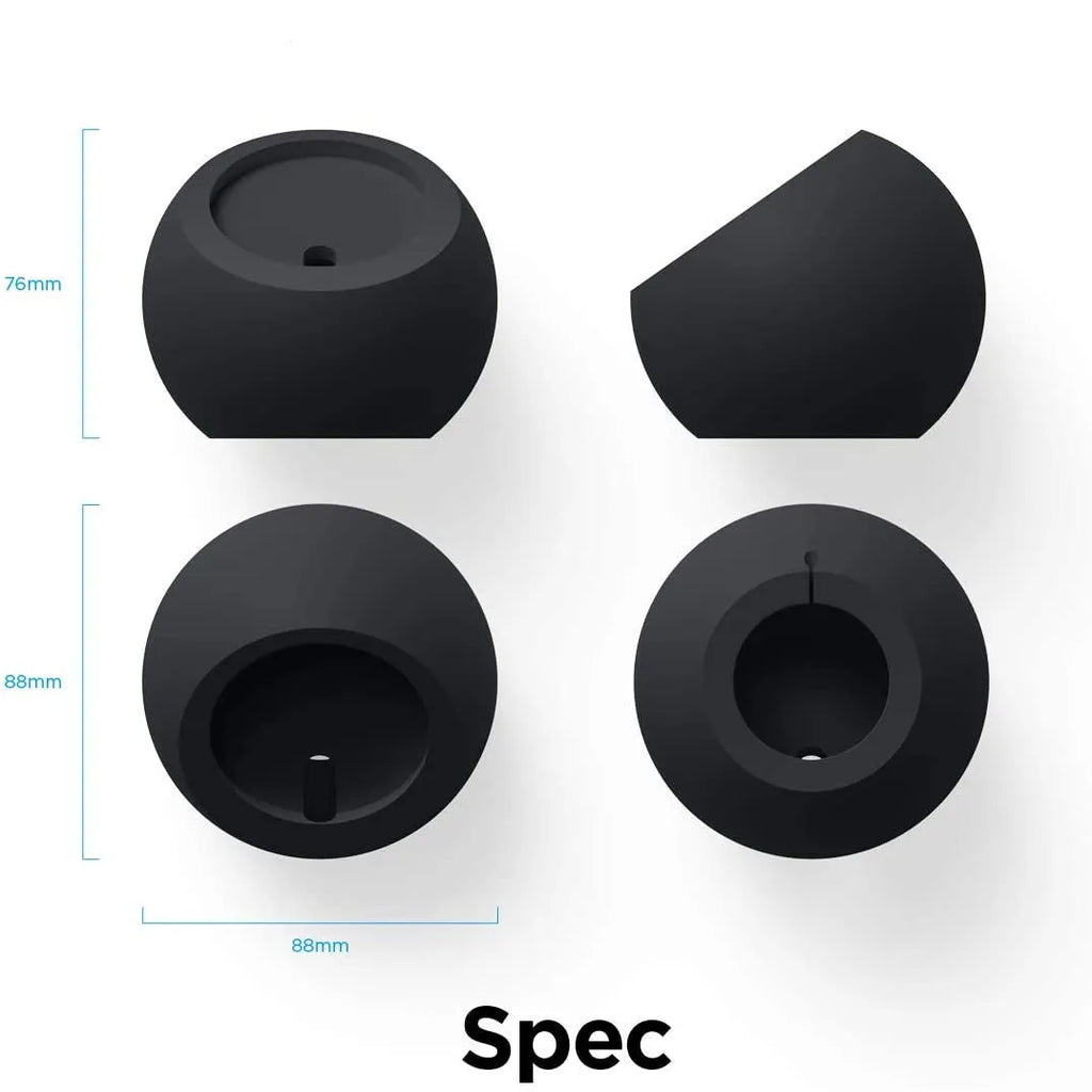 Magnetic wireless charging storage bracket silicone desktop phone stand 88 by 88 by 76 millimetres in black
