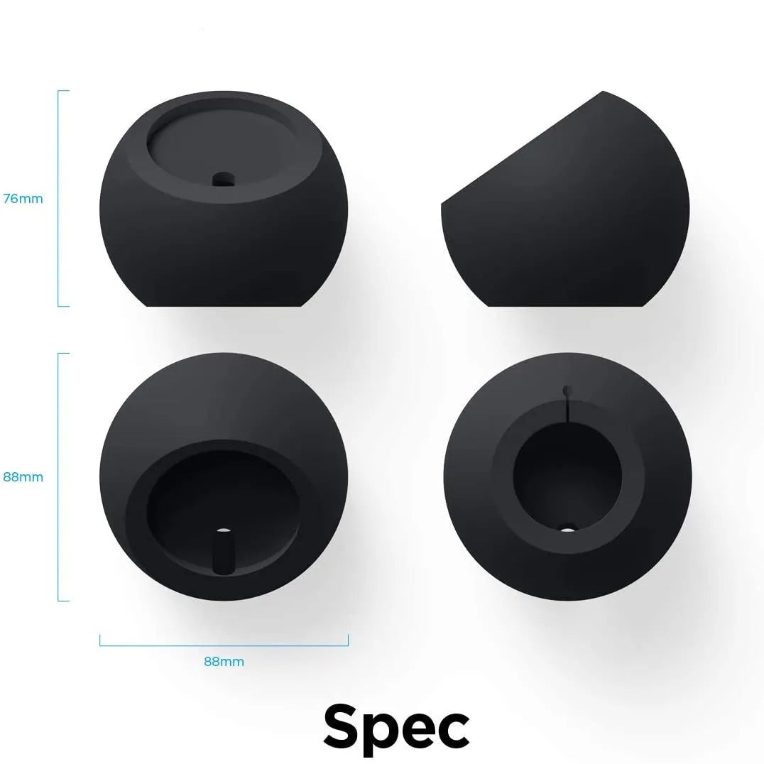 Magnetic wireless charging storage bracket silicone desktop phone stand 88 by 88 by 76 millimetres in black