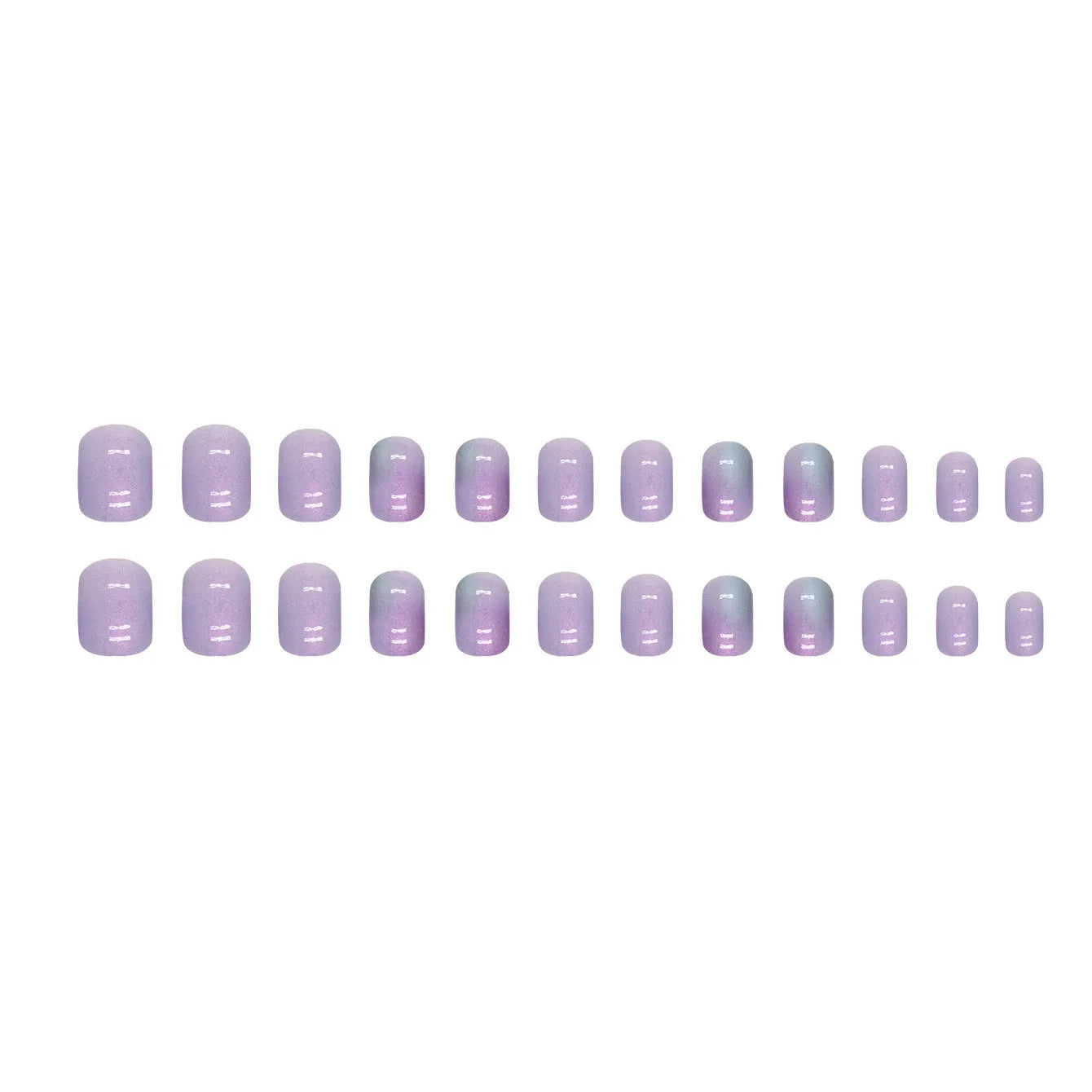 Aurora false nails short style with starry sky pattern bright starry sky colour 24 piece set