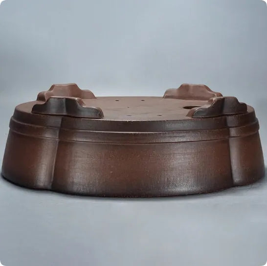 Purple clay ceramic rectangular flower pot measuring 50x39x16cm with classical terracotta design