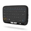 Mini H18 wireless keyboard with touchpad and 2.4GHz USB dongle in black