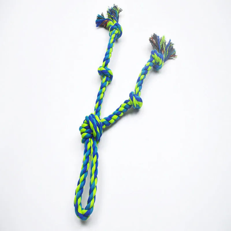 Heavy-duty cotton rope knot dog toy 77cm for large breeds dental chew tug of war play