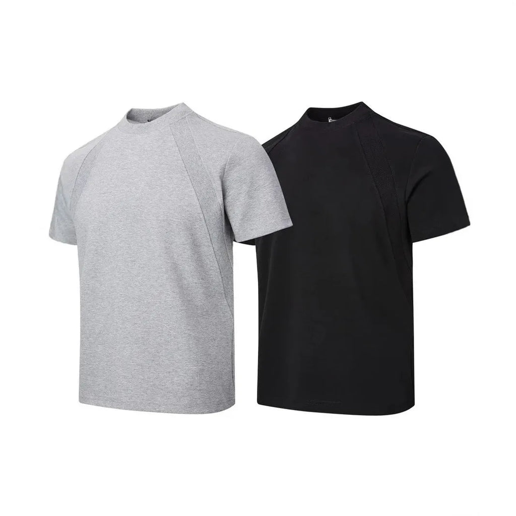 Loose fit short sleeve casual top in black, grey or white.