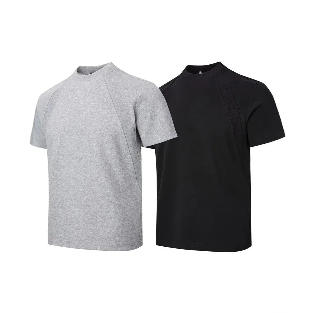 Loose fit short sleeve casual top in black, grey or white.