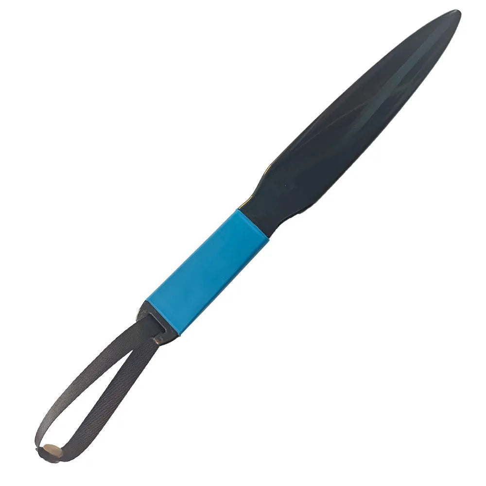 Blue handled nylon dog break stick measuring 35cm for training small and medium dogs.