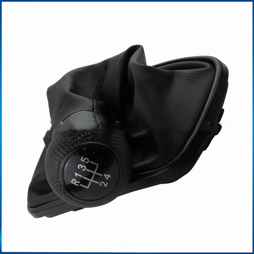 Volkswagen Mk4 gear shift handle replacement in silver and black for 6-speed manual transmission.