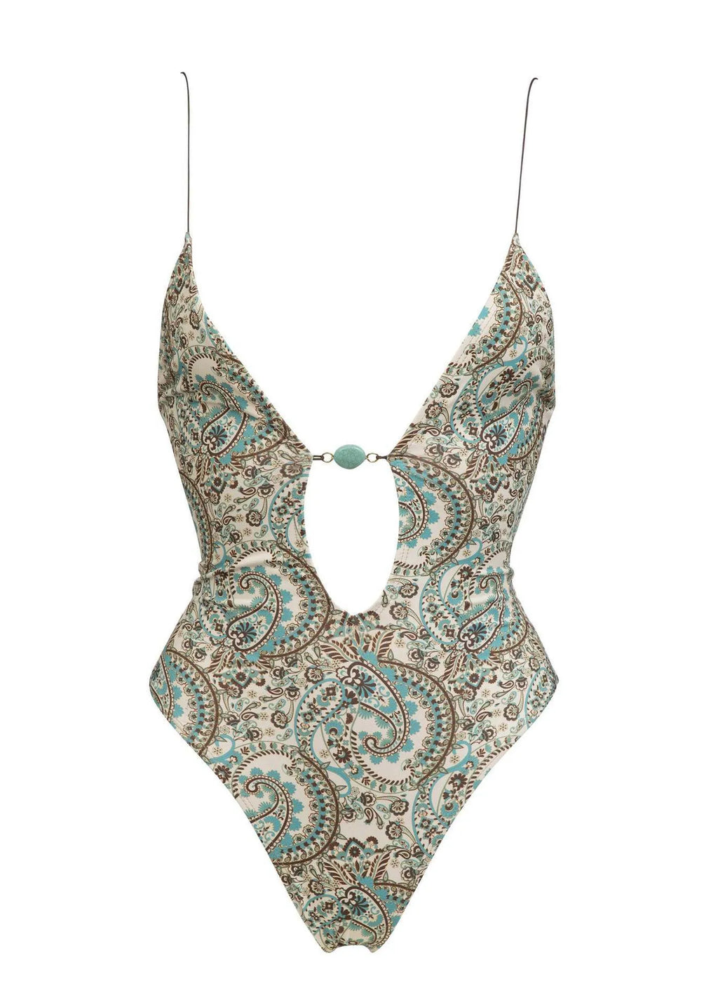 Sexy deep V one-piece swimsuit for women with floral print, lace-up backless back, high elasticity, S M L sizes
