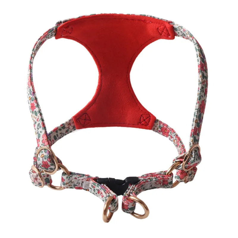 Cloth pet harness suit with leash for small dogs and cats in multiple colour options