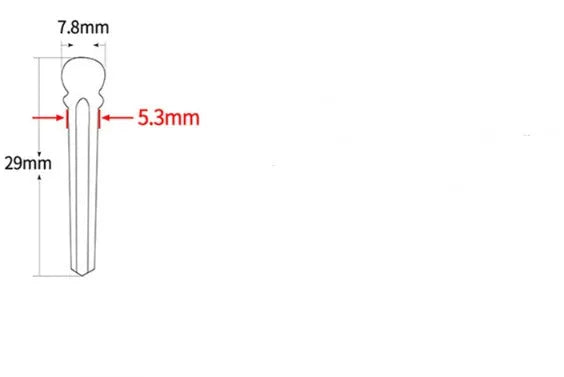 Six ebony folk guitar string nails with matt black finish for 40-42 inch acoustic guitars