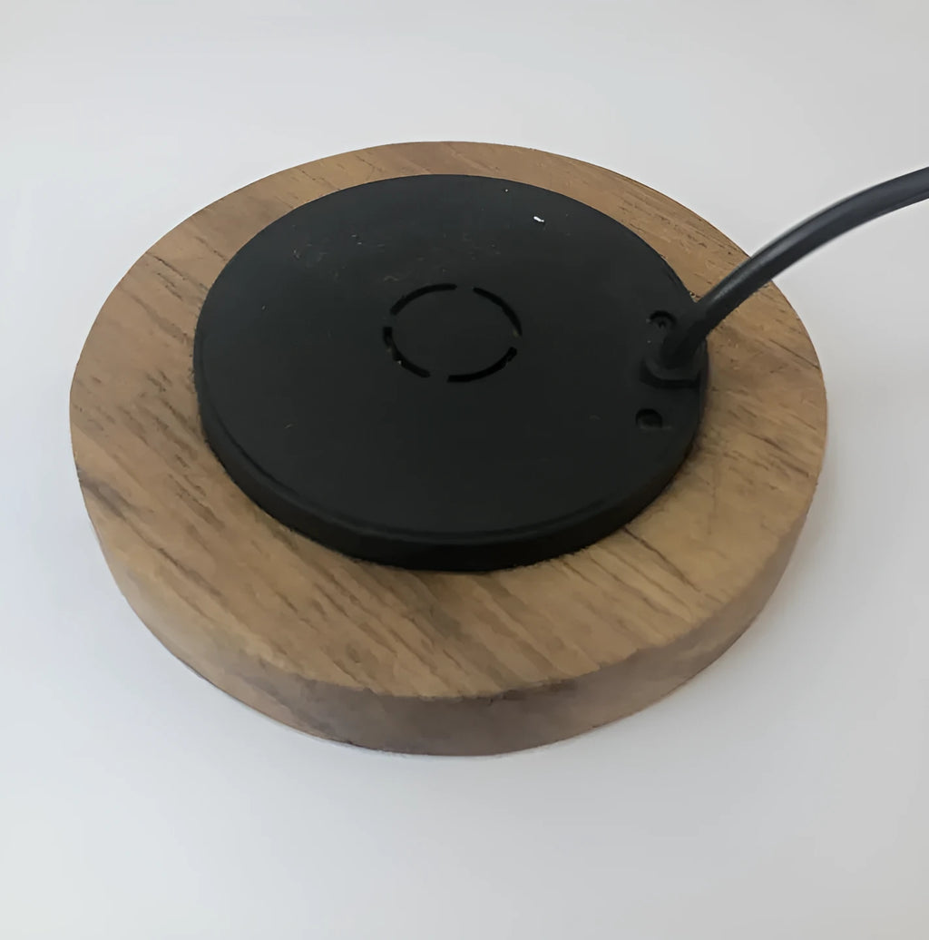 60mm round hidden wireless phone charger for embedding in desks and furniture with 10W charging