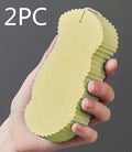 3D fish scale pattern bath sponge in white, grey, pink or light blue colours for gentle exfoliation