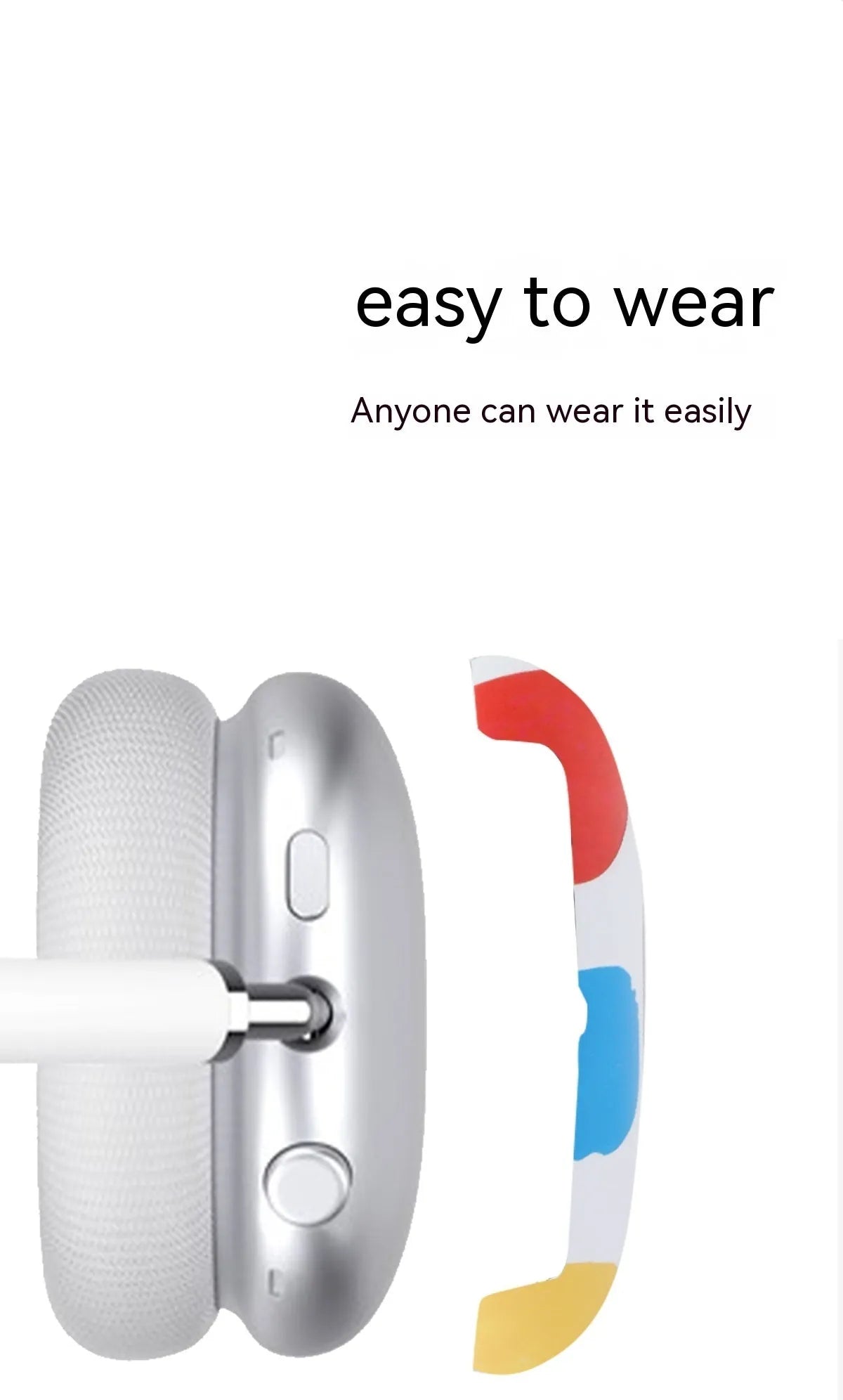 Wave point pattern hard shell headphone case for Apple AirPods Max earphones