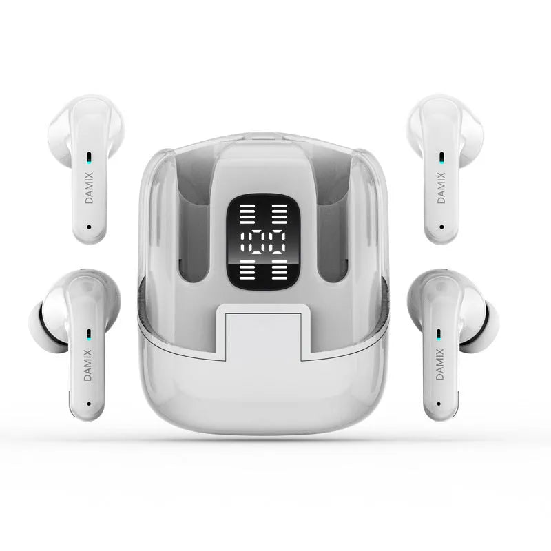 DX16 Couple Bluetooth Headset in Black with digital display and in-ear design