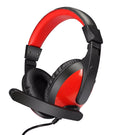 Blue wired gaming headset with 40mm speakers, omnidirectional microphone, and 3.5mm plug on a 1.8m cable.