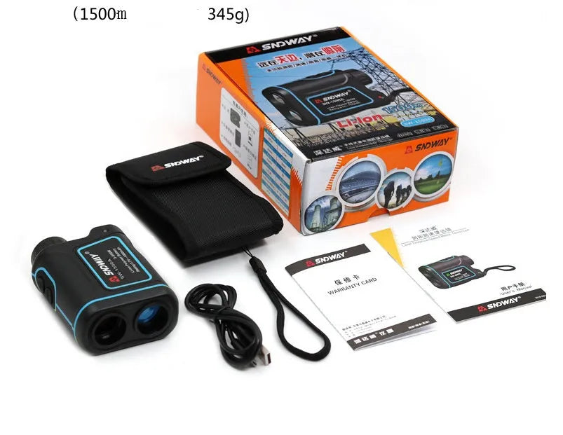 Handheld laser range finder telescope with distance speed and angle measurement