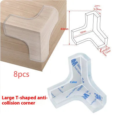 Baby silicone protective pad L-shaped thickening anti-collision table corner cover set of 12 pieces