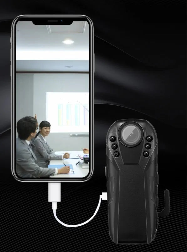 Portable 1080P HD law enforcement recorder with plastic shell and wide-angle lens