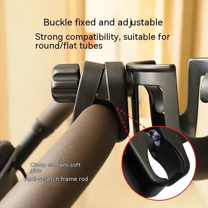 Universal car cup holder in ABS plastic showing black, green, and pink colour options