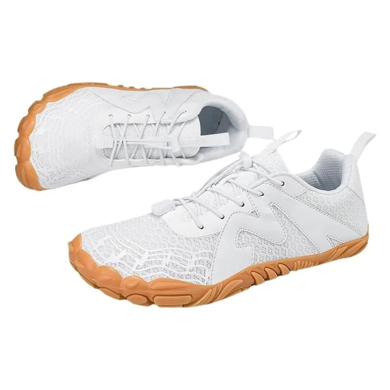 Couple sports climbing shoes with flyknit lining and a rubber sole in various colours