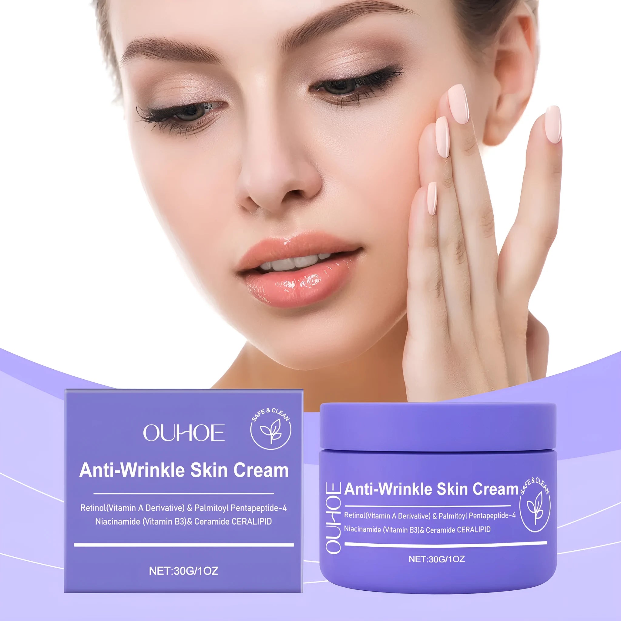 30g jar of daily neck cream with retinol and ceramides for anti-ageing skincare